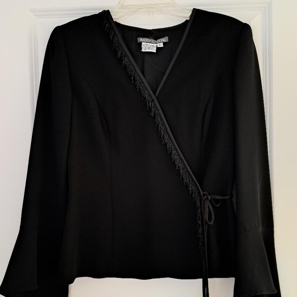 Maggie London Two-Piece Evening Pantsuit-Size 4